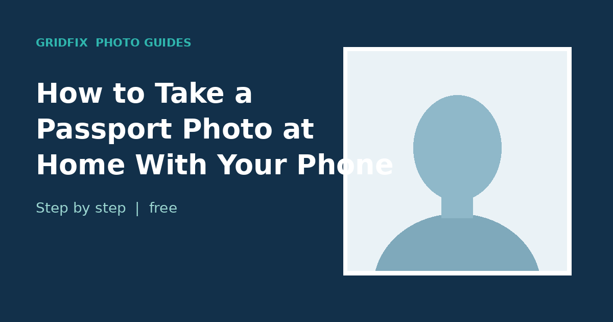 Illustration of a passport photo taken at home